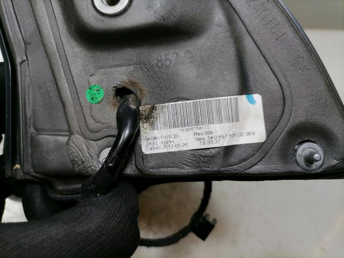 VW Golf 6 original Au&szlig;enspiegel links elektrisch verstellbar beheizt Bj.2012